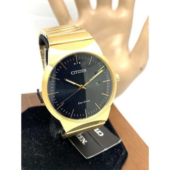 Citizen Men's Watch BM7582-56E Eco Drive Black Dial Gold Stainless Steel 40mm - Picture 14 of 15